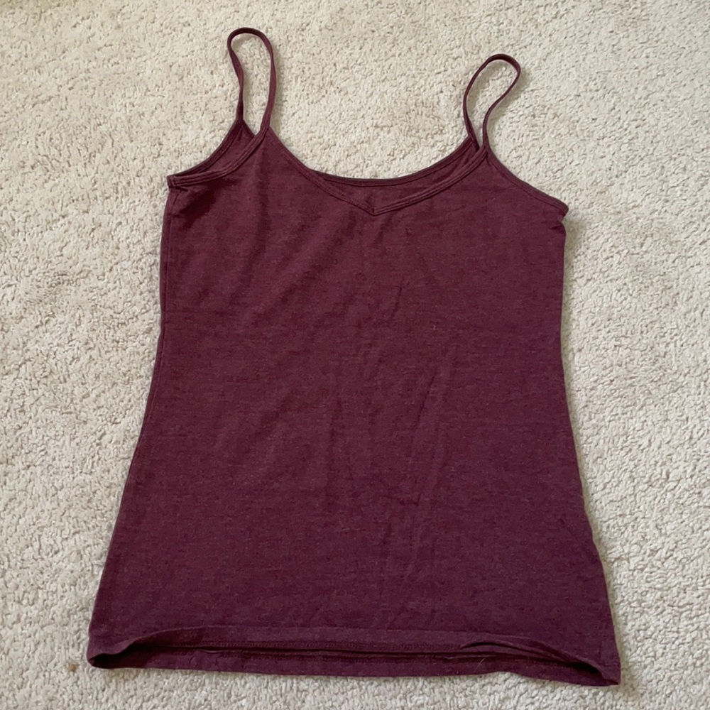 Marroon cotton on tank top
